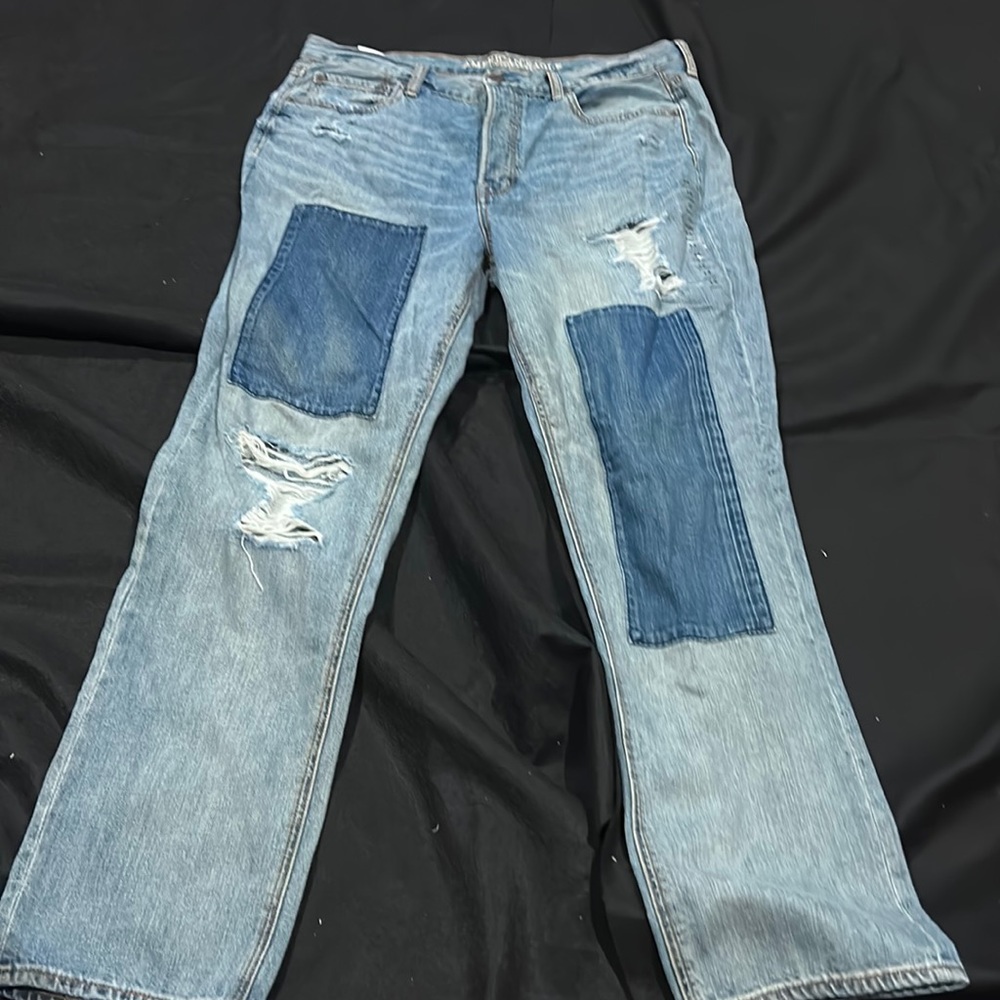 NWT American Eagle Vintage Hi Rise Slim Distressed Jeans Sz 14P
